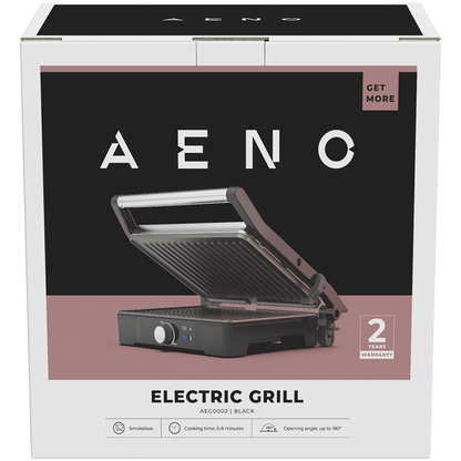 Elektrogrill 2000W mit Temperaturregelung Aeno EG2 schwarz