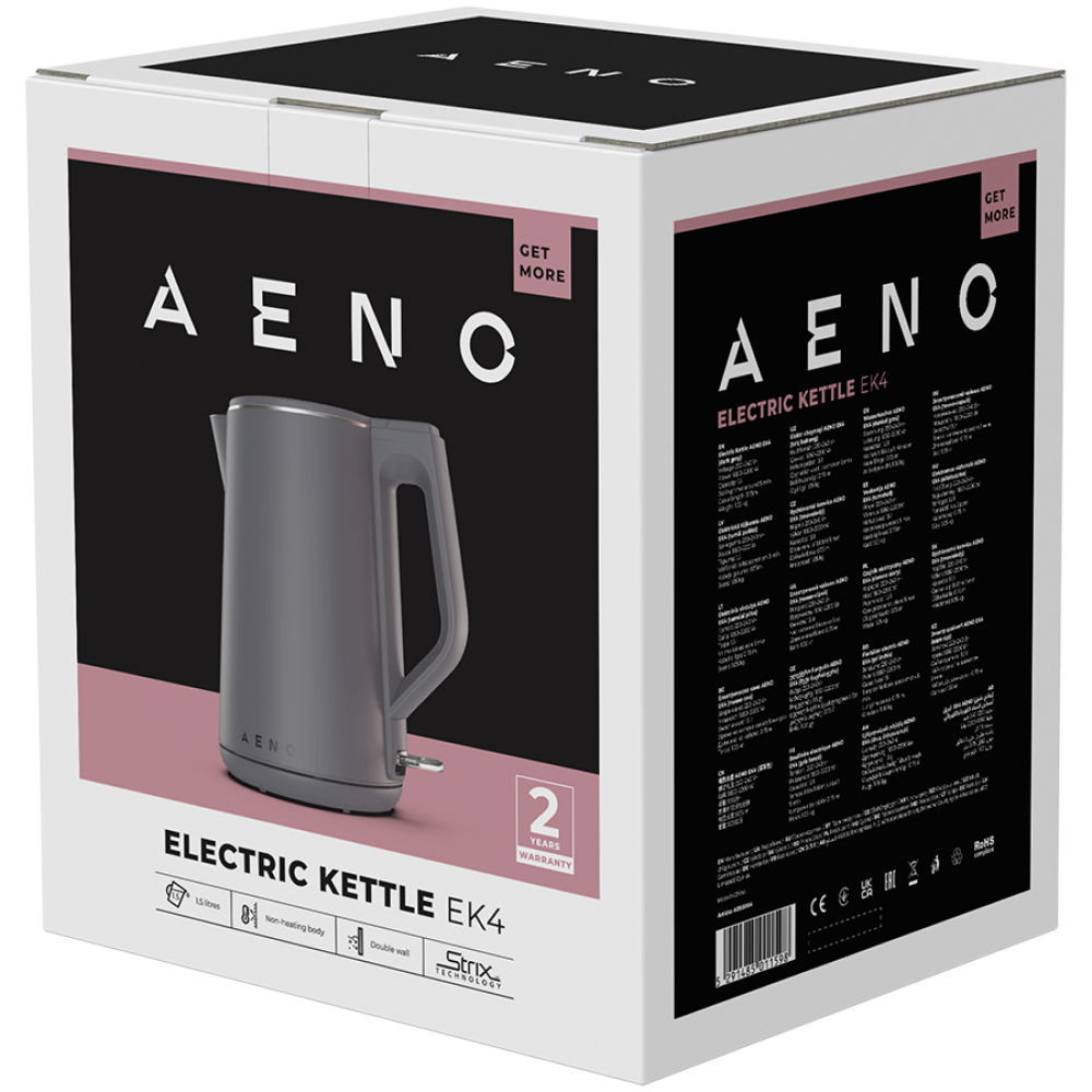 Electric Kettle 1.5L Aeno EK4 dark grey