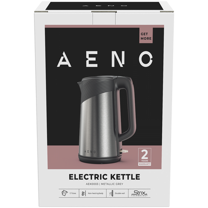 Wasserkocher 1,7 l Metallic Aeno EK3 Grau