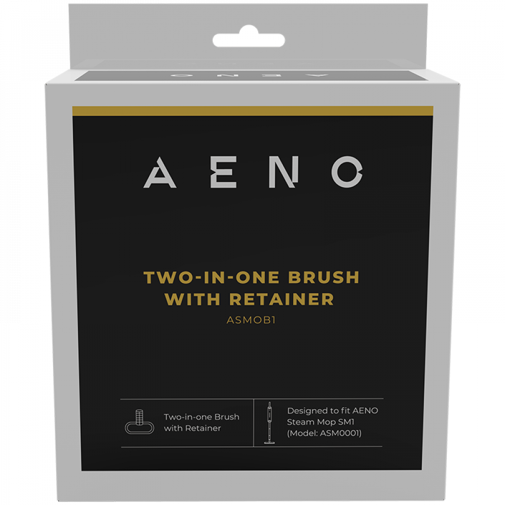 2-in-1 Oval Brush for Aeno ASMOB1 Steam Mop, Black