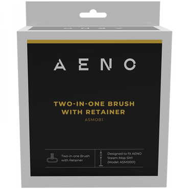 2-in-1 Oval Brush for Aeno ASMOB1 Steam Mop, Black