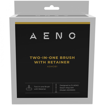 2-in-1 Oval Brush for Aeno ASMOB1 Steam Mop, Black