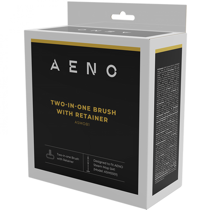 2-in-1 Oval Brush for Aeno ASMOB1 Steam Mop, Black