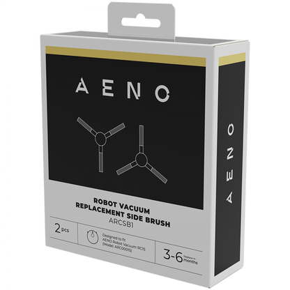 Aeno ARCSB1 Robot Vacuum Cleaner Side Brushes, 2 pcs, Black