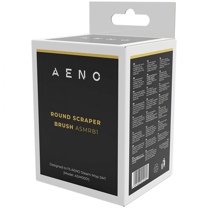 Aeno ASMRB1 Black Round Scraper Brush for Steam Mop