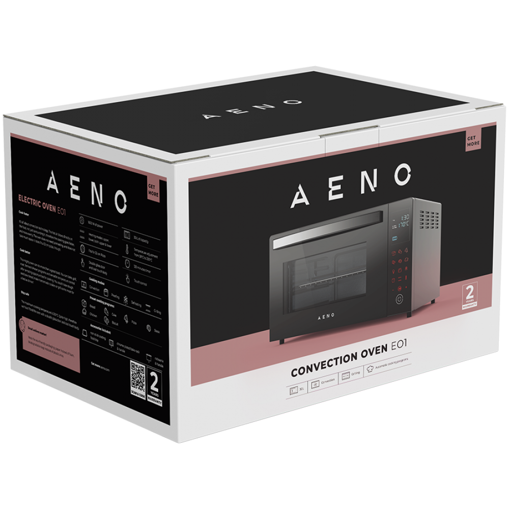 Aeno EO1 1000W Black Electric Oven