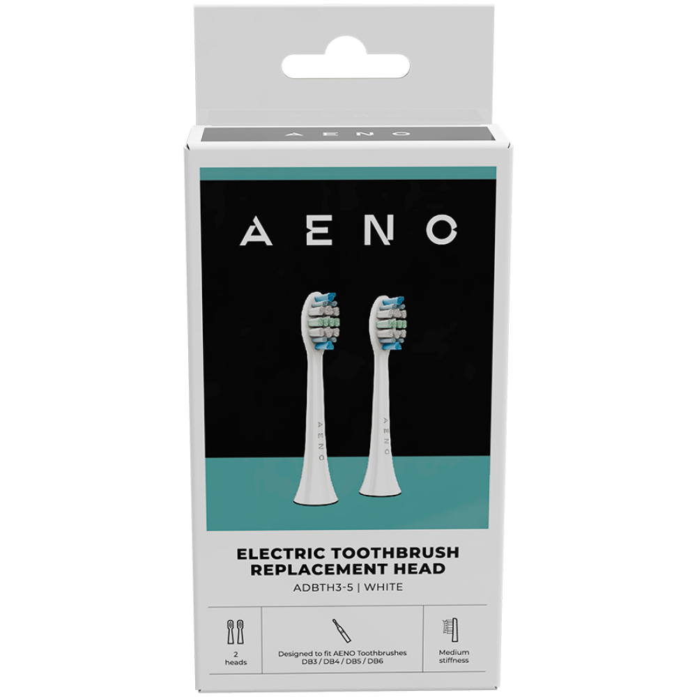 Aeno ADBTH3-5 toothbrush heads indicator bristles 2 pcs white