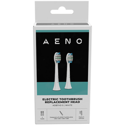 Aeno ADBTH3-5 toothbrush heads indicator bristles 2 pcs white