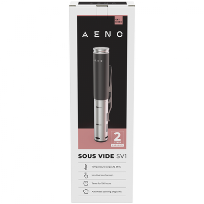 Sous Vide Aeno SV1 95°C 100h 4 Programme LCD IPX7 schwarz silber