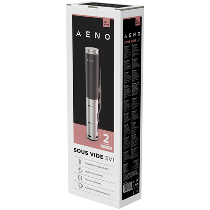 Sous Vide Aeno SV1 95°C 100h 4 Programme LCD IPX7 schwarz silber