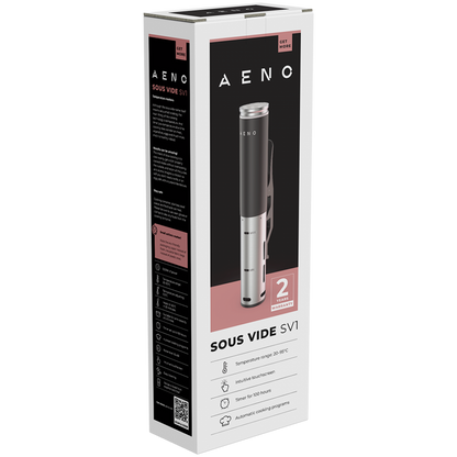 Sous Vide Aeno SV1 95°C 100h 4 Programme LCD IPX7 schwarz silber