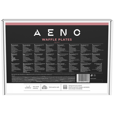 Waffelplatte 290x234 mm für Aeno AEGWP1 Grills schwarz