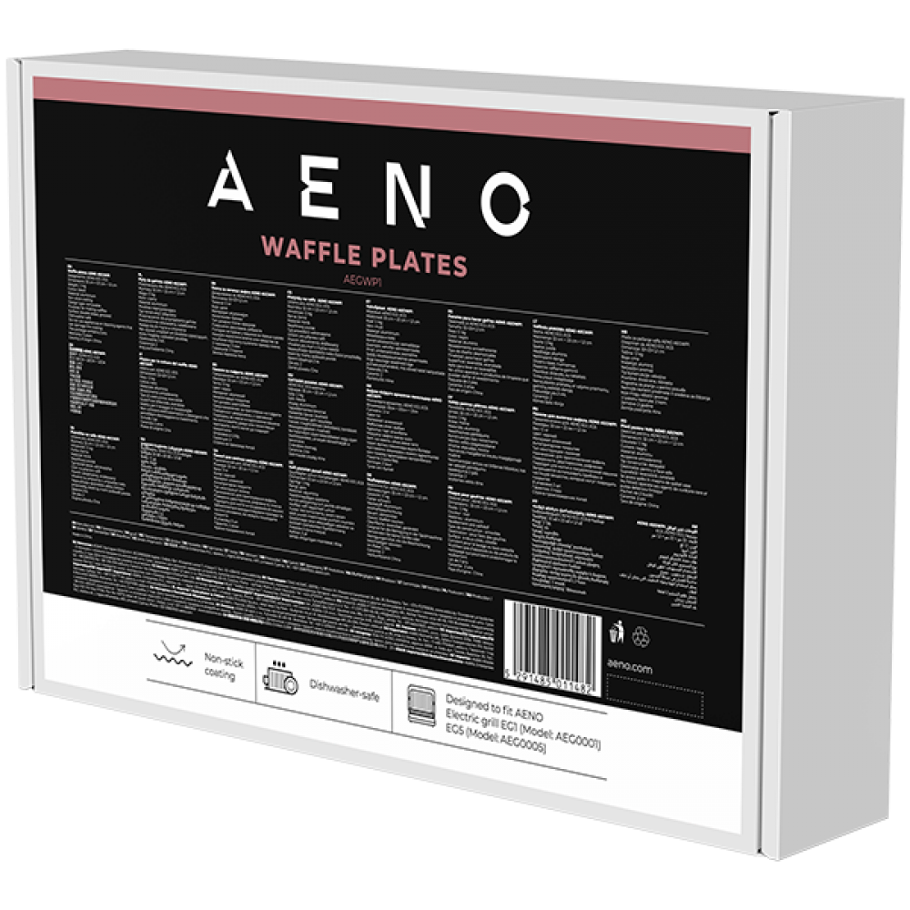 Waffelplatte 290x234 mm für Aeno AEGWP1 Grills schwarz