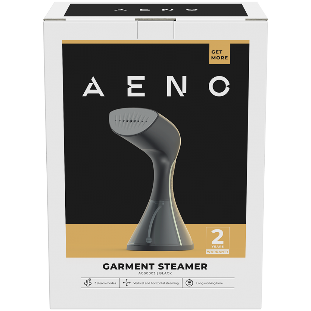 Garment Steamer 1500W Removable Tank 3 Modes Aeno GS3 Black