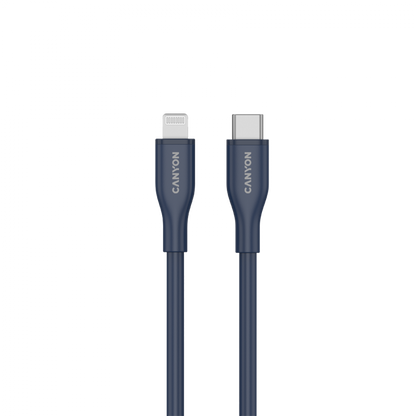 Kabel C-L 60W MFI 1m silikonowy Canyon CLNM60 niebieski