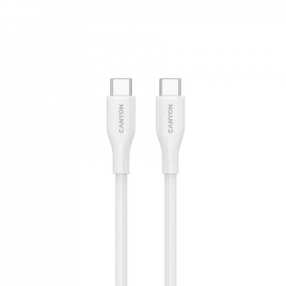 USB-C to USB-C 60W 1m Silicone Charging Cable Canyon CC60SC10 White