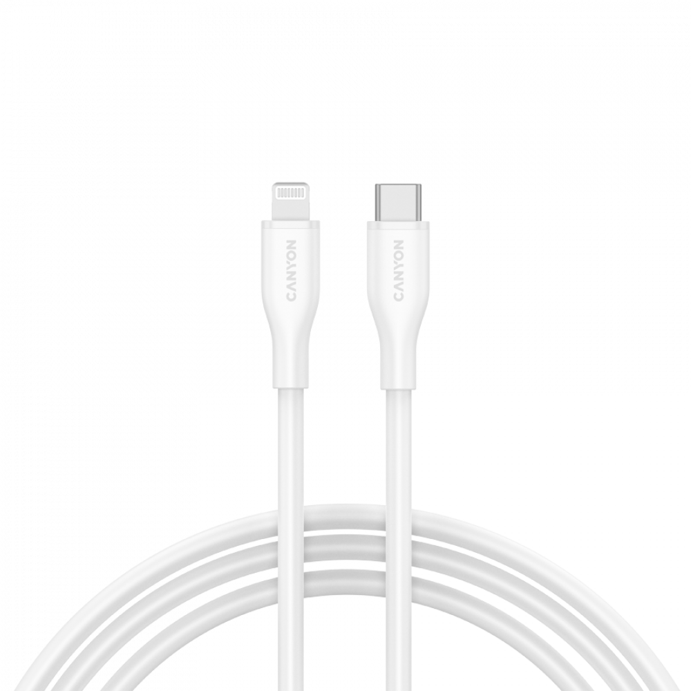 Cable C-L 60W MFI 1m Silicone Canyon CLNM60 White