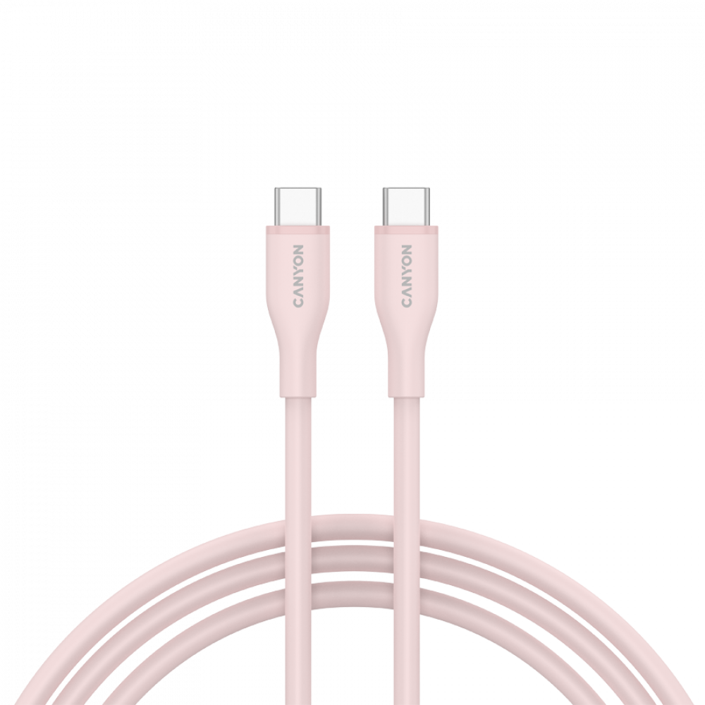 USB-C to USB-C Cable 60W 1m Silicone Canyon CC60SC10 Pink-Sand