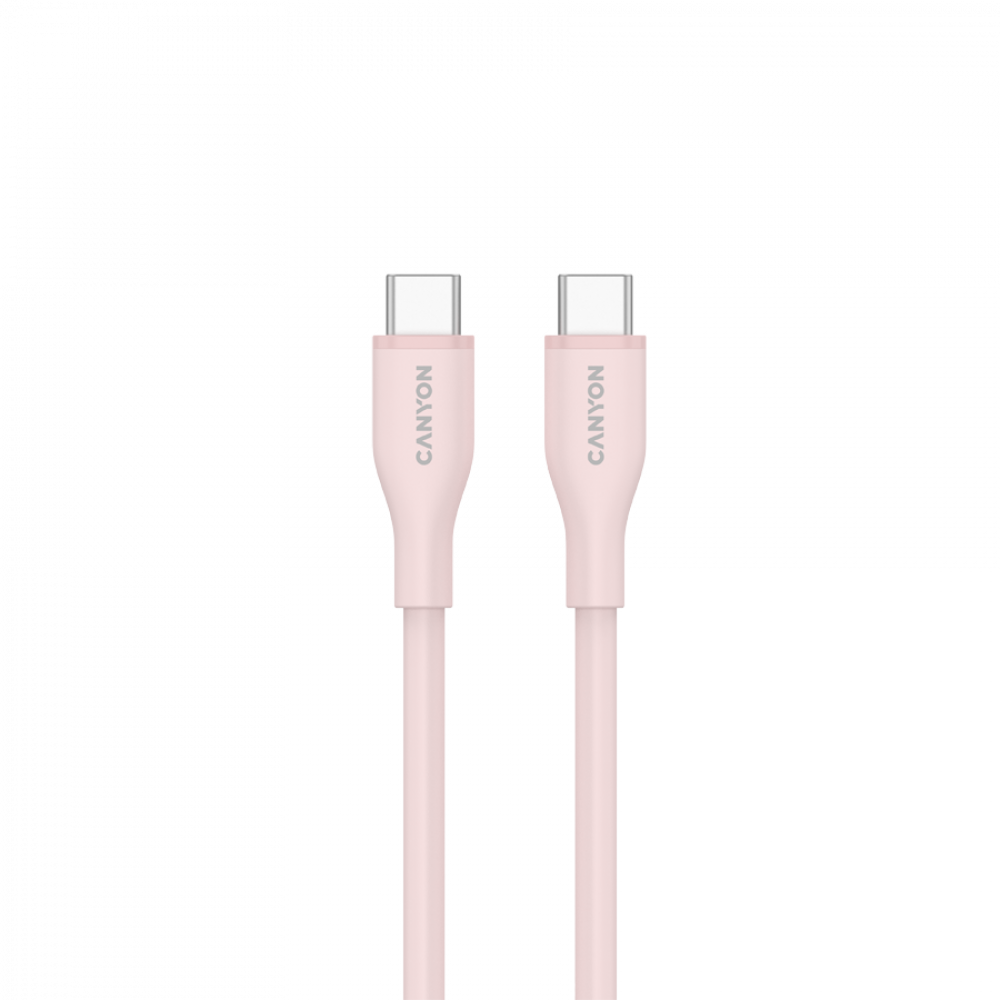 USB-C to USB-C Cable 60W 1m Silicone Canyon CC60SC10 Pink-Sand