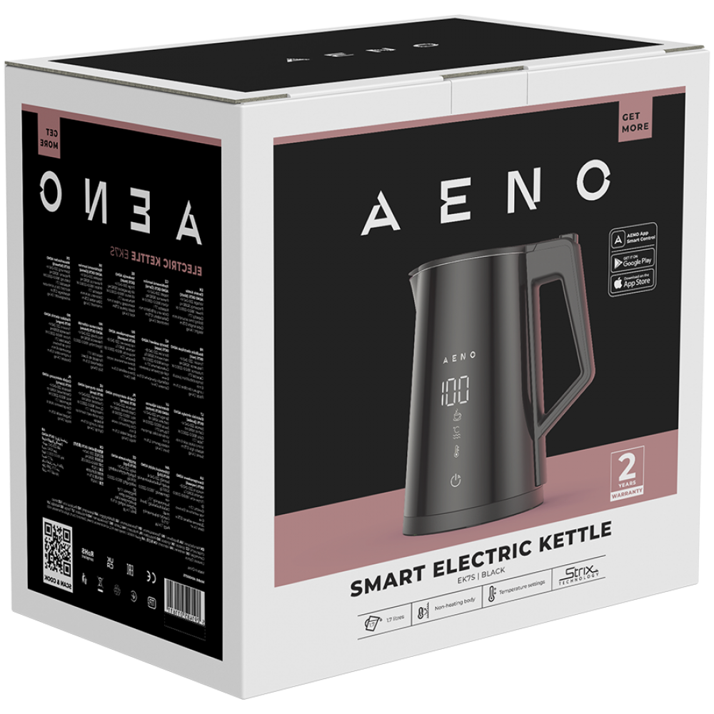 Aeno EK7S Black 1.7 L Electric Kettle
