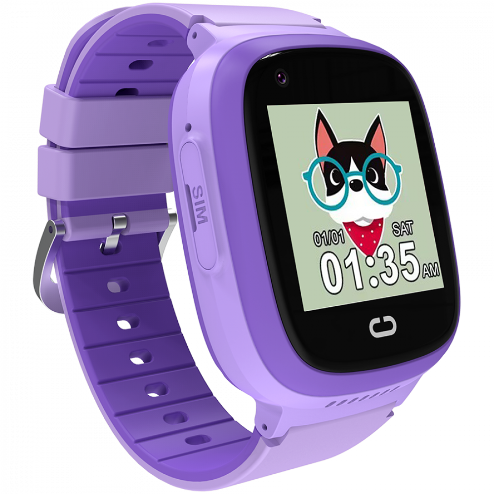 Smartwatch für Kinder mit GPS und 4G-Videoanruf Canyon Sunny KW-48 violett