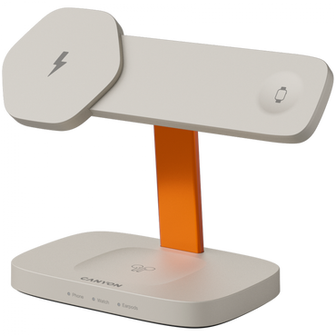 Canyon Hexagon 310 3-in-1 Wireless Charger for Phones, Beige