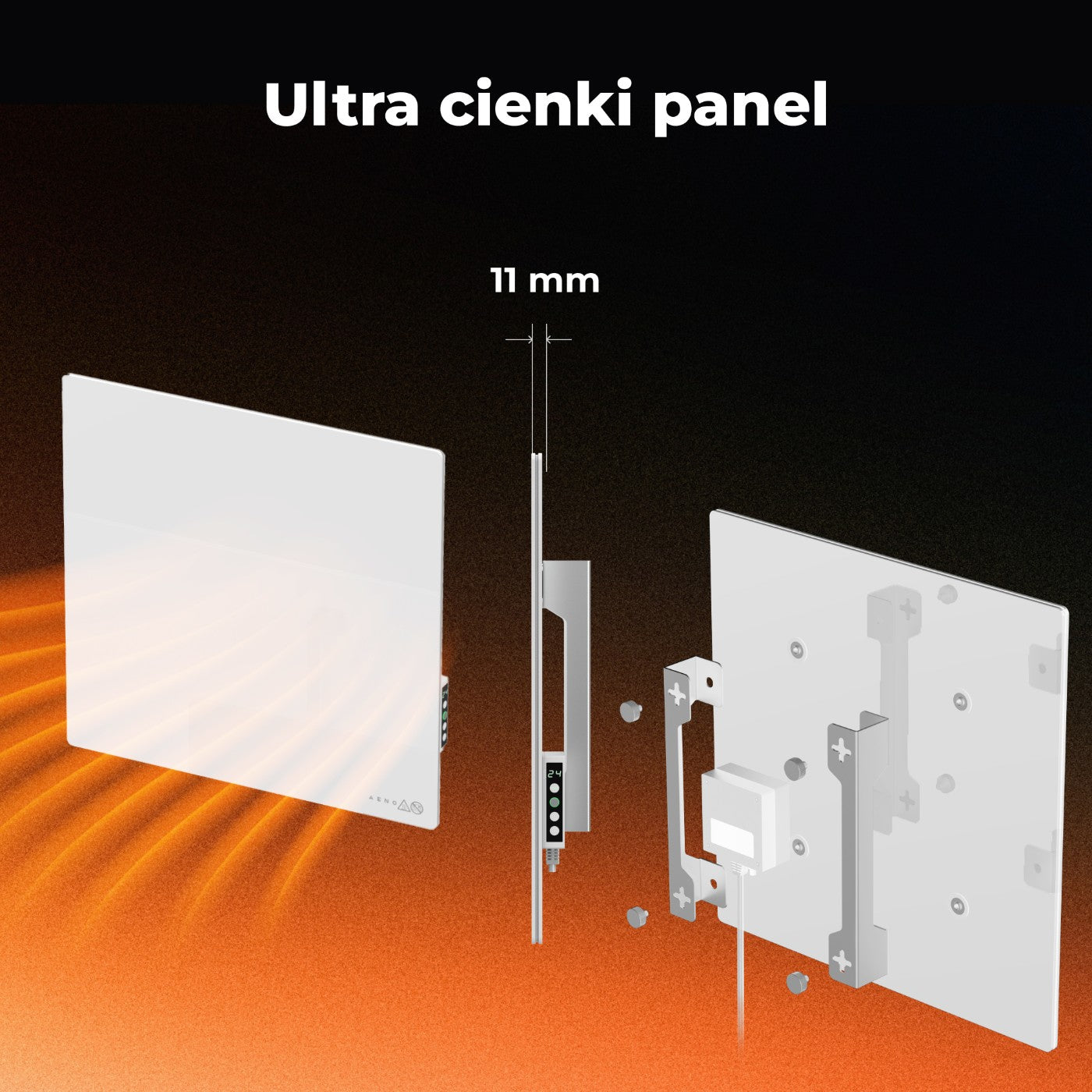 AENO GH11S Quadro Smart 1cm 500W Infrared Electric Heater