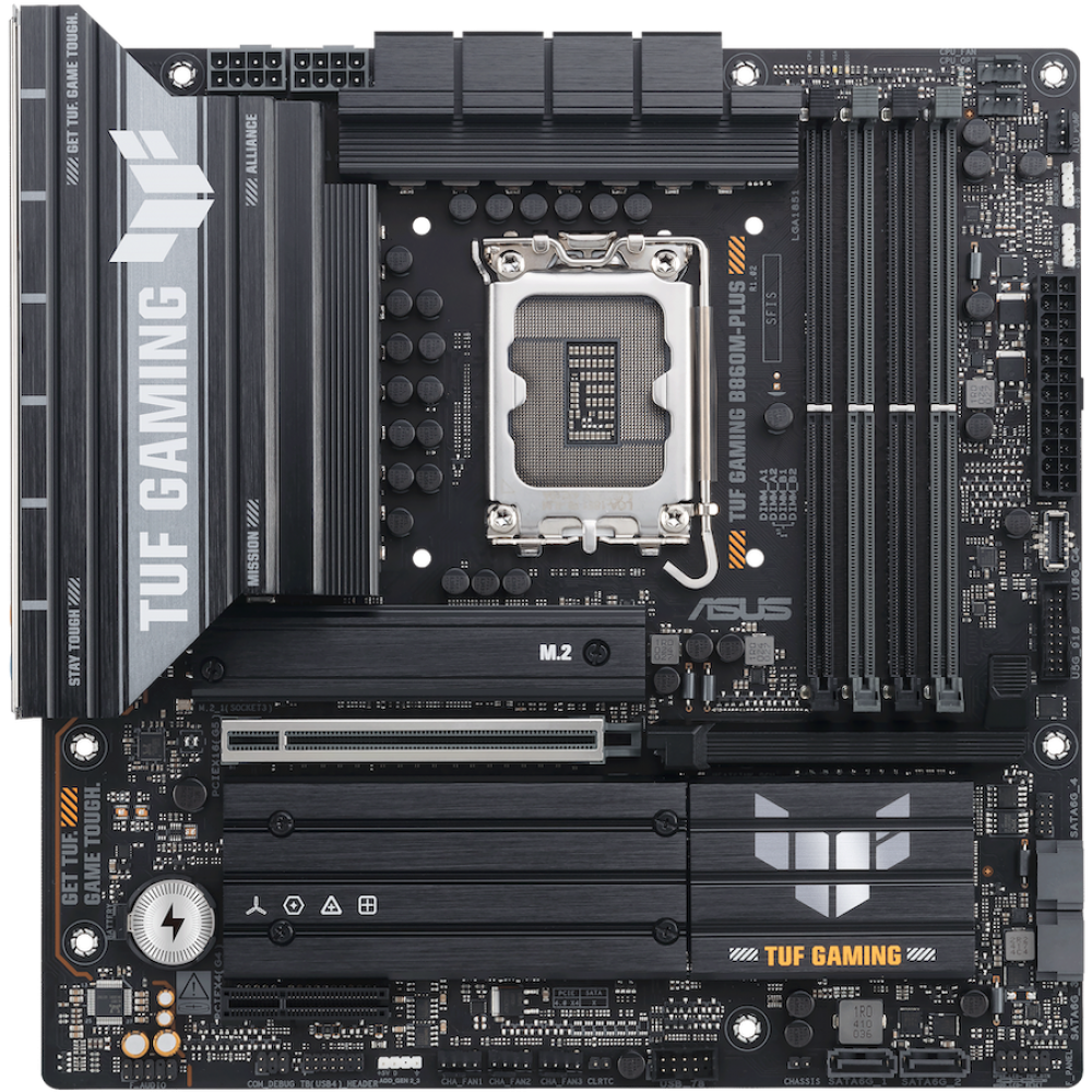 ASUS TUF GAMING B860M PLUS Micro ATX Motherboard for Intel Core Ultra Processors Black