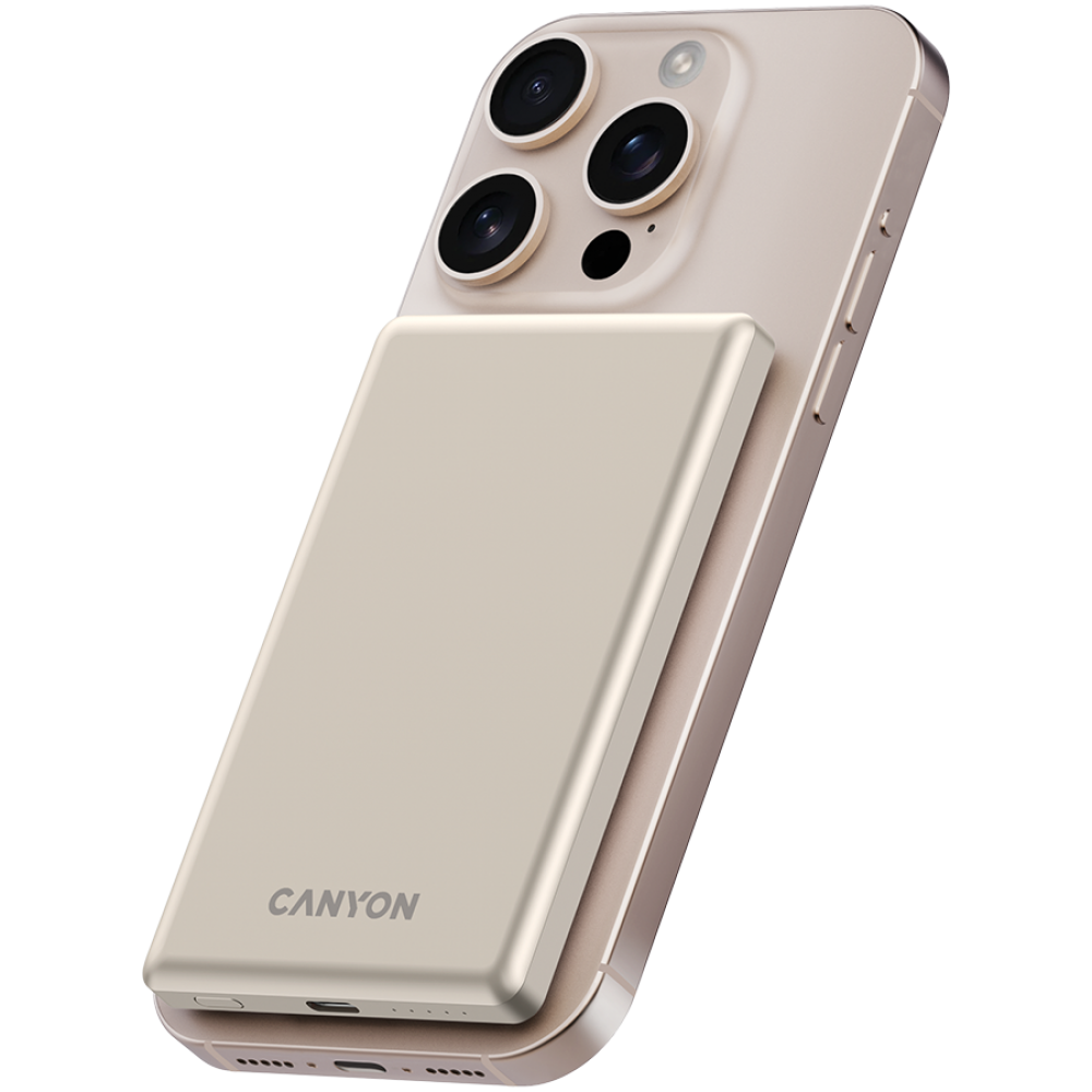 Power bank Magsafe 5000 mAh PD20W slim Canyon OnPower 505 beige