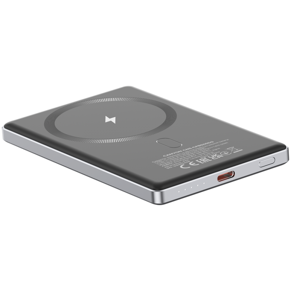 Canyon OnPower 505 Graphite 5000 mAh PD 20W Slim Magsafe Power Bank