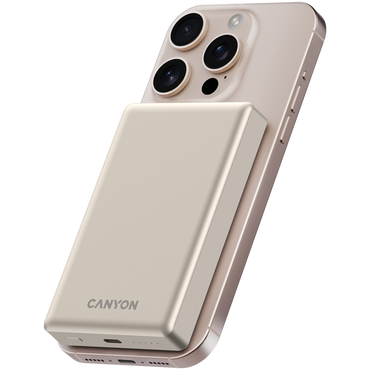 Power bank 10000 mAh PD 20W slim MagSafe Canyon OnPower 510 beige
