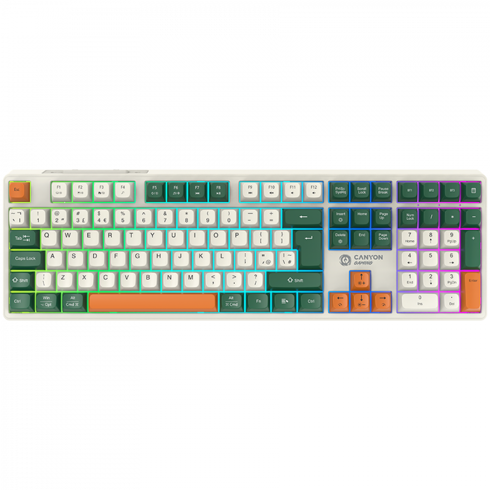 Canyon GKW 11 Kabellose Mechanische RGB-Tastatur weiß