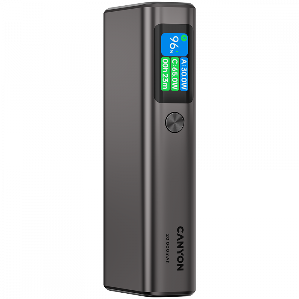 Powerbank 20000 mAh PD 130W mit Display Canyon OnPower 230 graphit