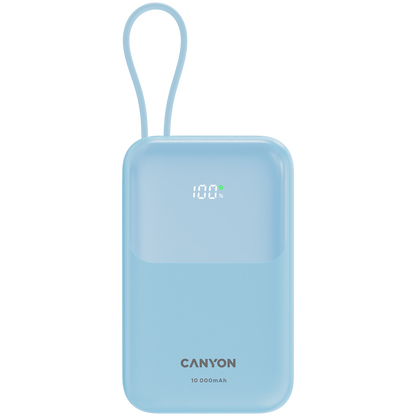 Powerbank 10000 mAh PD 22.5W with cable Canyon OnPower 101 blue