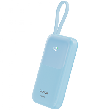 Powerbank 10000 mAh PD 22.5W with cable Canyon OnPower 101 blue