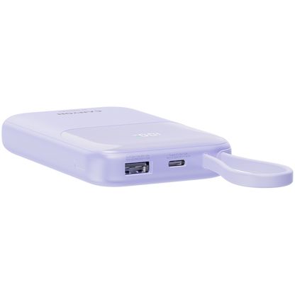 Powerbank 10000 mAh PD 22.5W mit Kabel Canyon OnPower 101 lila