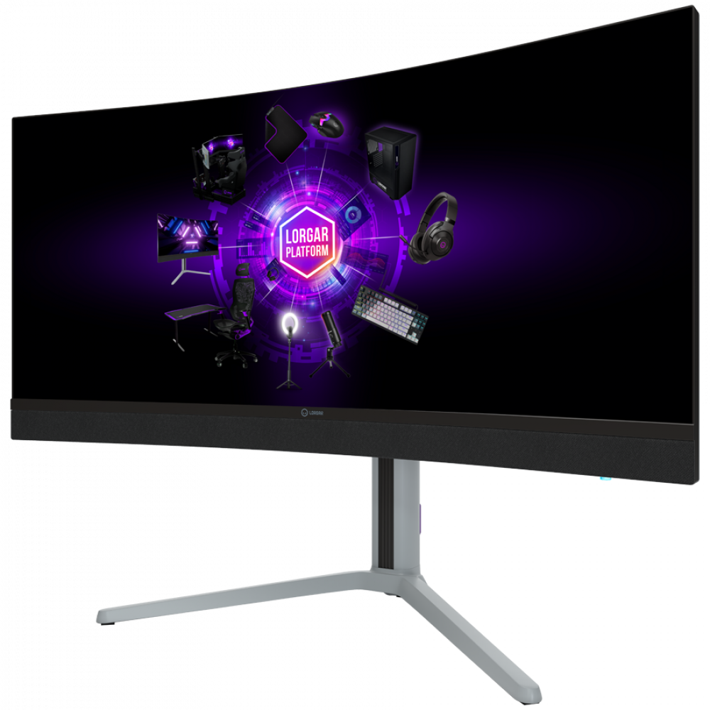 34 Zoll UWQHD Gaming-Monitor 3440x1440 Curved Lorgar schwarz