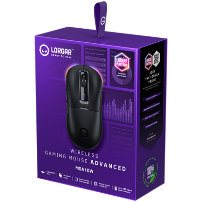 Lorgar MSA10W Wireless Gaming Mouse, black