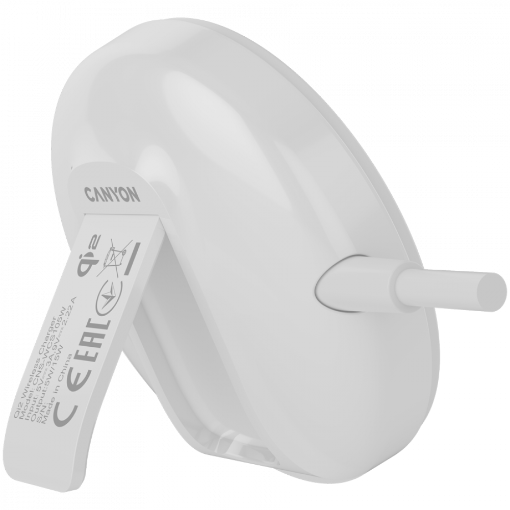 Ładowarka bezprzewodowa 15W Qi2 do telefonu Canyon WS-105 biała