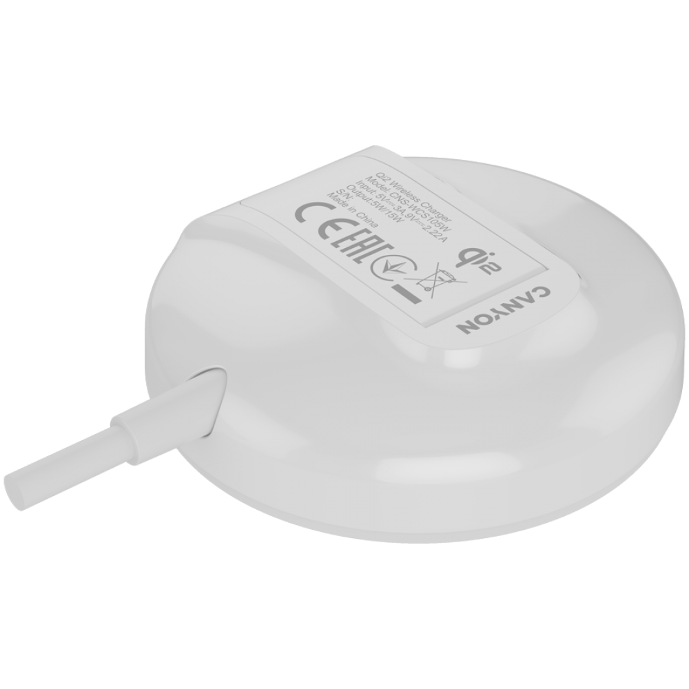 Ładowarka bezprzewodowa 15W Qi2 do telefonu Canyon WS-105 biała