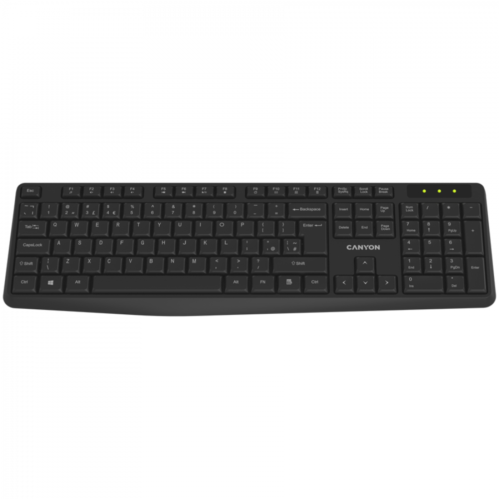 Canyon KB-W01 Black Wireless Keyboard