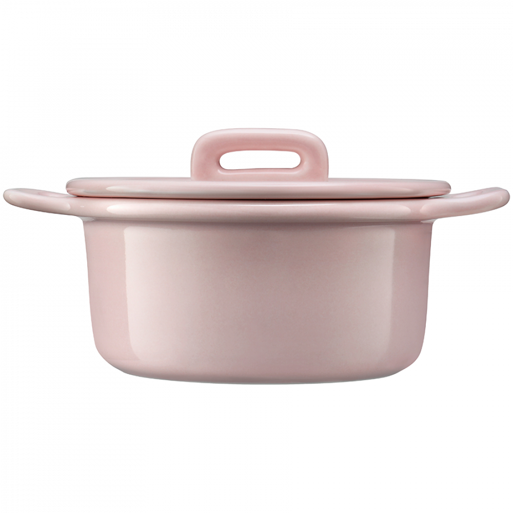 Buydeem CT1002 240ml Ceramic Covered Serving Dish Pink