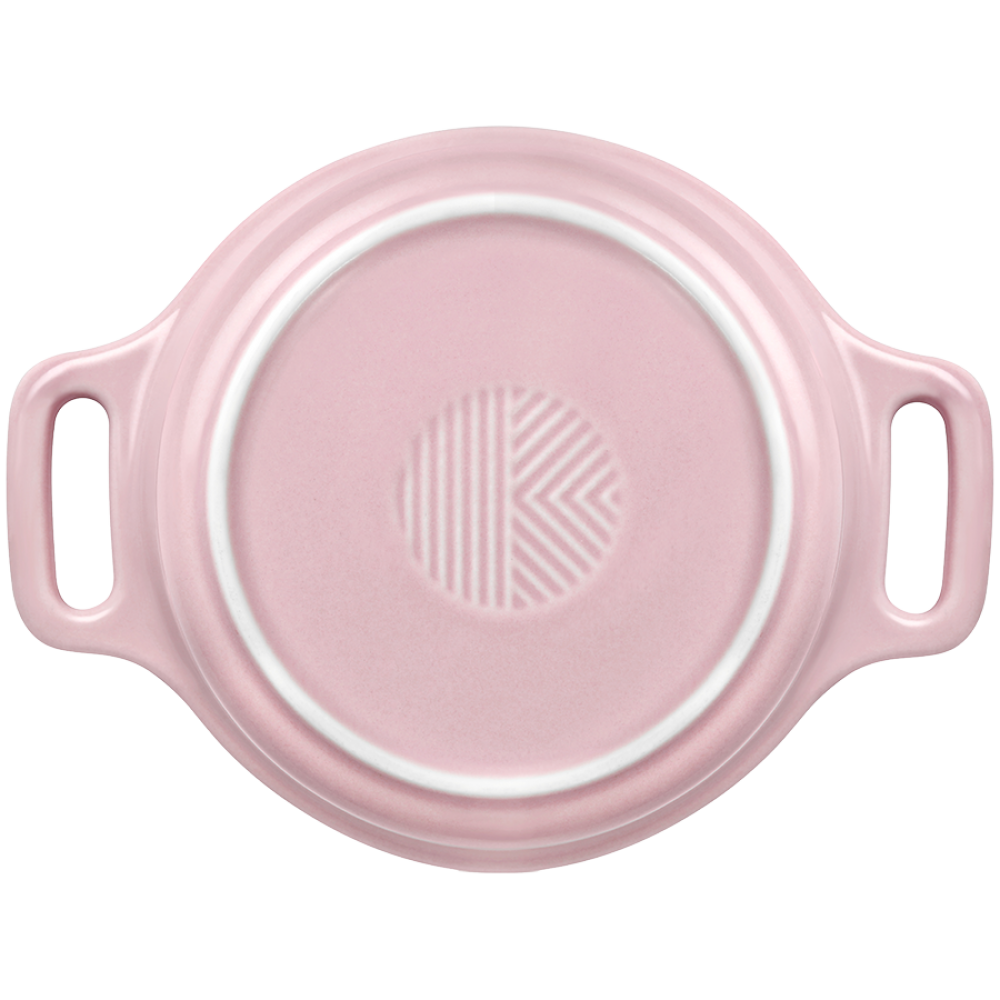 Buydeem CT1002 240ml Ceramic Covered Serving Dish Pink