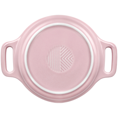 Buydeem CT1002 240ml Ceramic Covered Serving Dish Pink