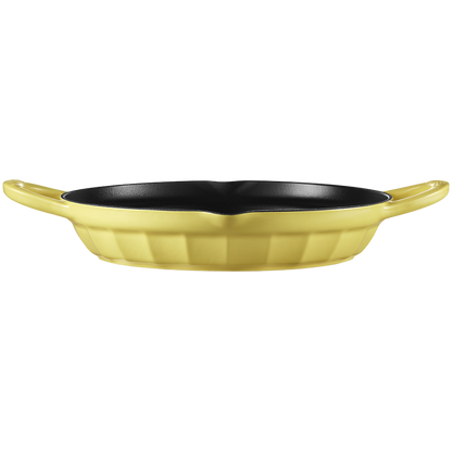 Buydeem CP553 Enamelled Cast Iron Grill Pan 26 cm Pastel Yellow