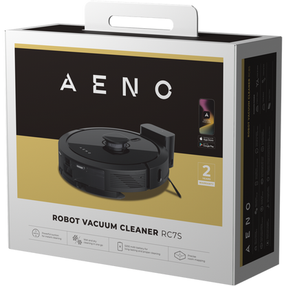 Aeno RC7S 2-in-1 Robot Vacuum Cleaner 4000Pa with Mapping, Black