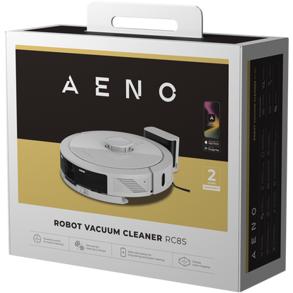 2-in-1 Saugroboter 4000Pa mit Karte Aeno RC8S weiß