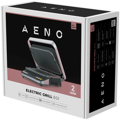 Electric grill 2000W 3 modes Timer 320x220 Aeno EG1 black