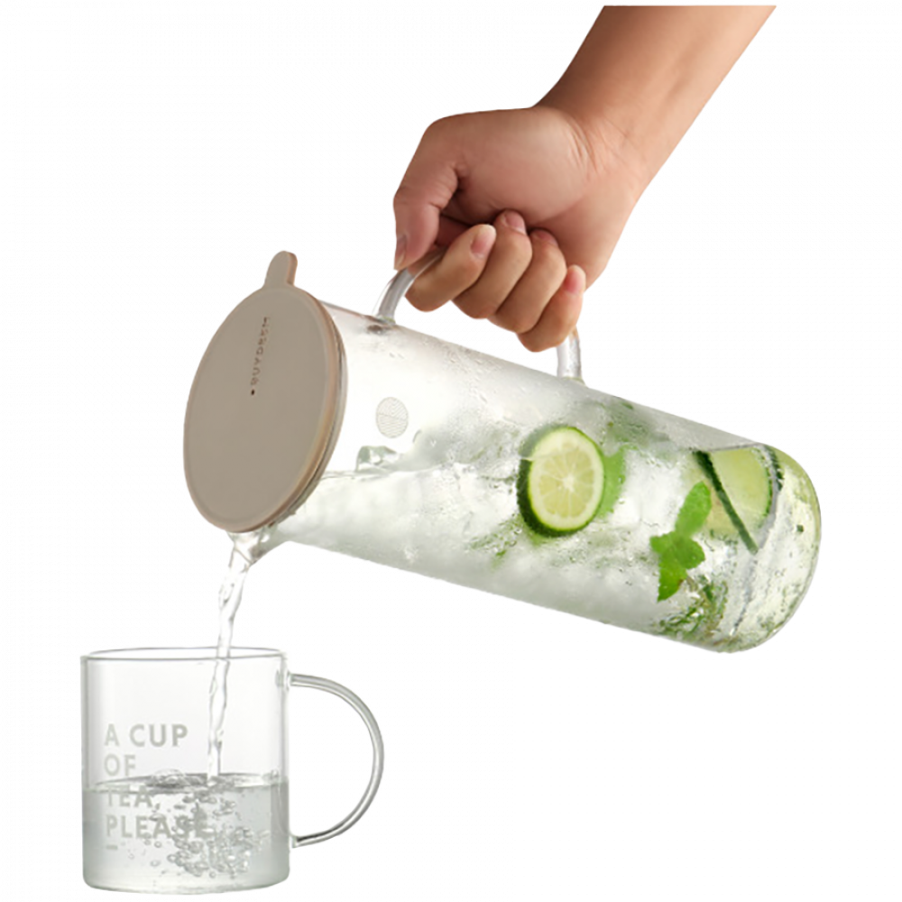 Buydeem Glaskrug CD2003 mit Silikondeckel 1200 ml