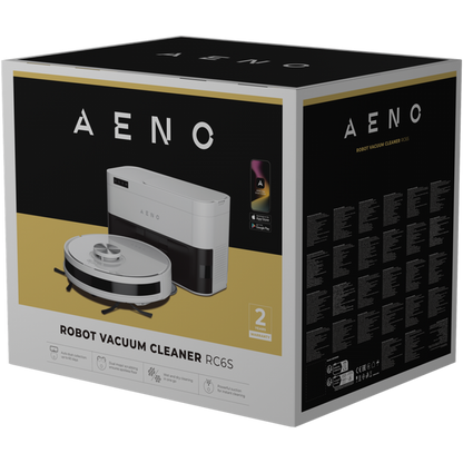 2-in-1 Robot Vacuum Cleaner Aeno RC6S 4000Pa with Map White